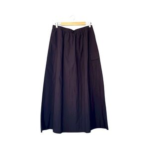 Sans Souci Pull Cord Maxi Skirt Cargo Pockets Black Size L - NWT